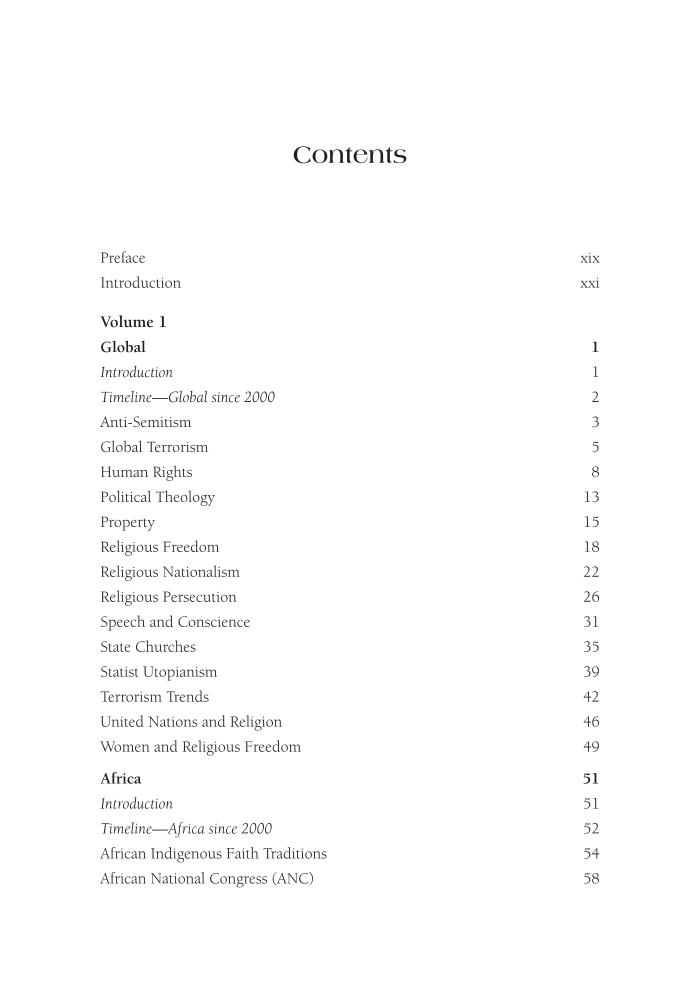 Religion and Contemporary Politics: A Global Encyclopedia [2 volumes] page 5