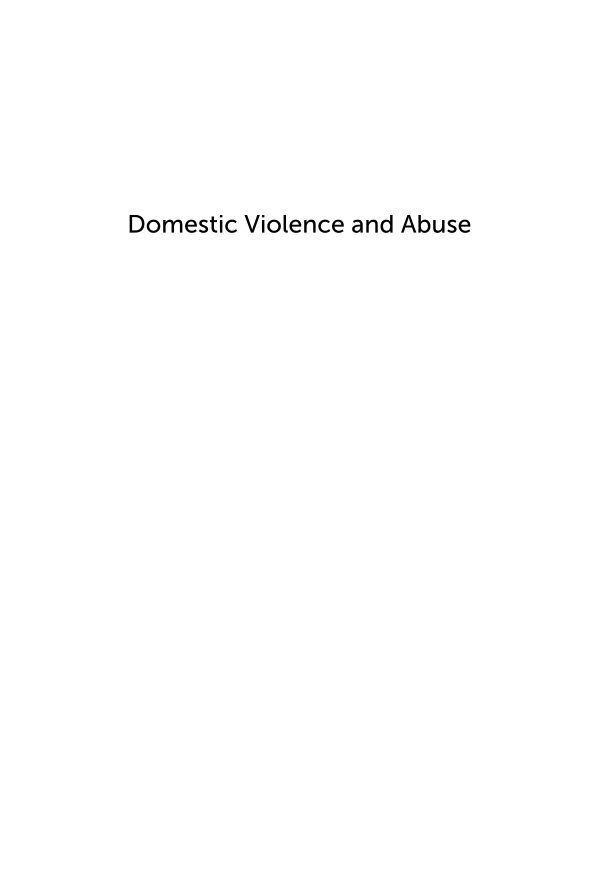 Domestic Violence and Abuse: A Reference Handbook page i1