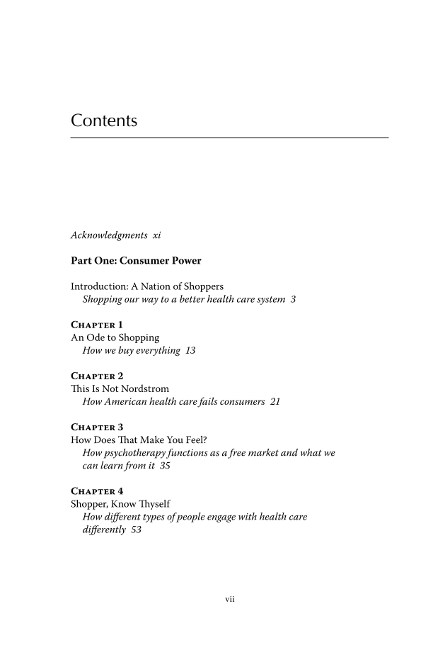 The Health Care Consumer's Manifesto: How to Get the Most for Your Money page vii1