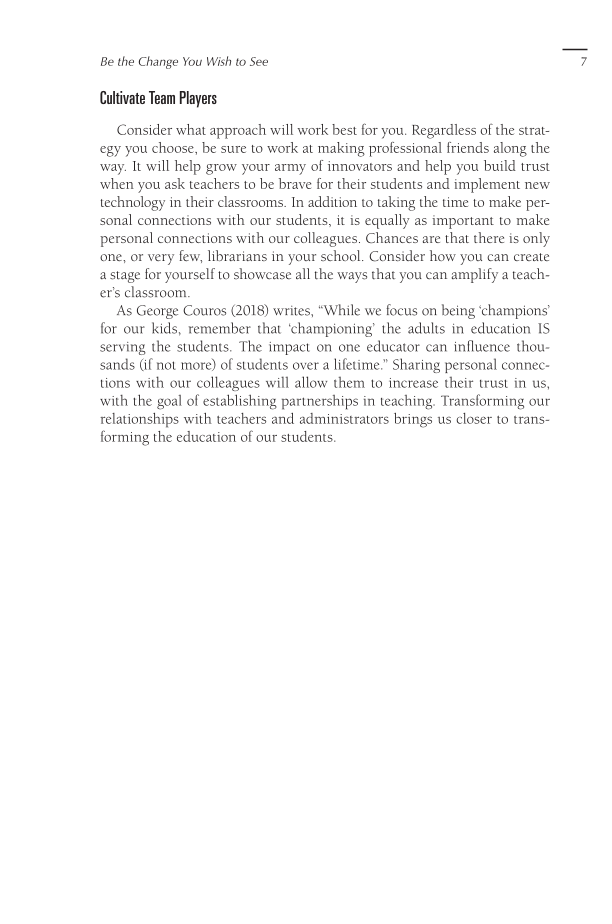 The School Librarian's Technology Playbook: Innovative Strategies to Inspire Teachers and Learners page 7