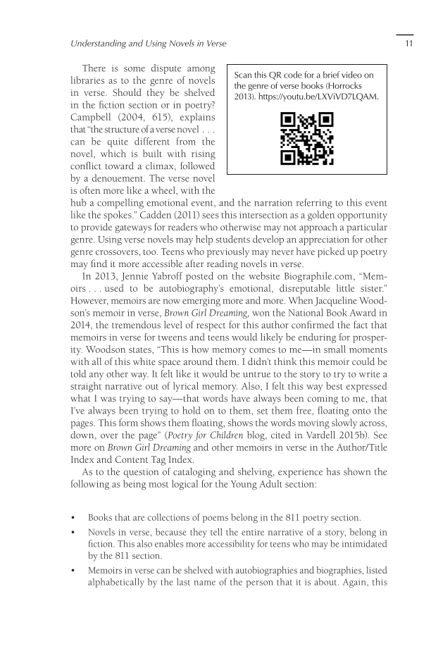 Novels in Verse for Teens: A Guidebook with Activities for Teachers and Librarians page 11