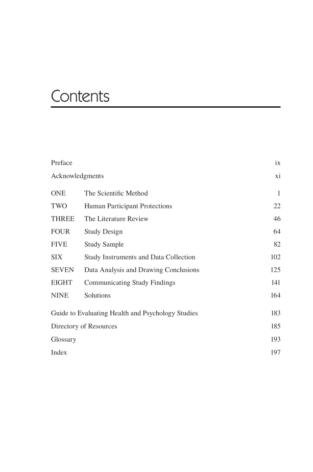 Skewed Studies: Exploring the Limits and Flaws of Health and Psychology Research page vii