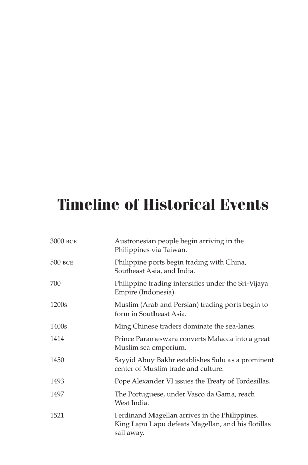 The History of the Philippines, 2nd Edition page xix