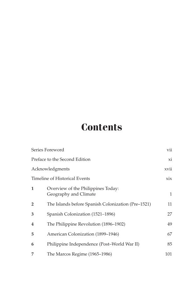 The History of the Philippines, 2nd Edition page v