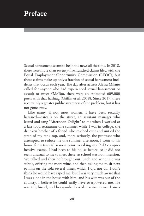 Sexual Harassment: A Reference Handbook page xiii