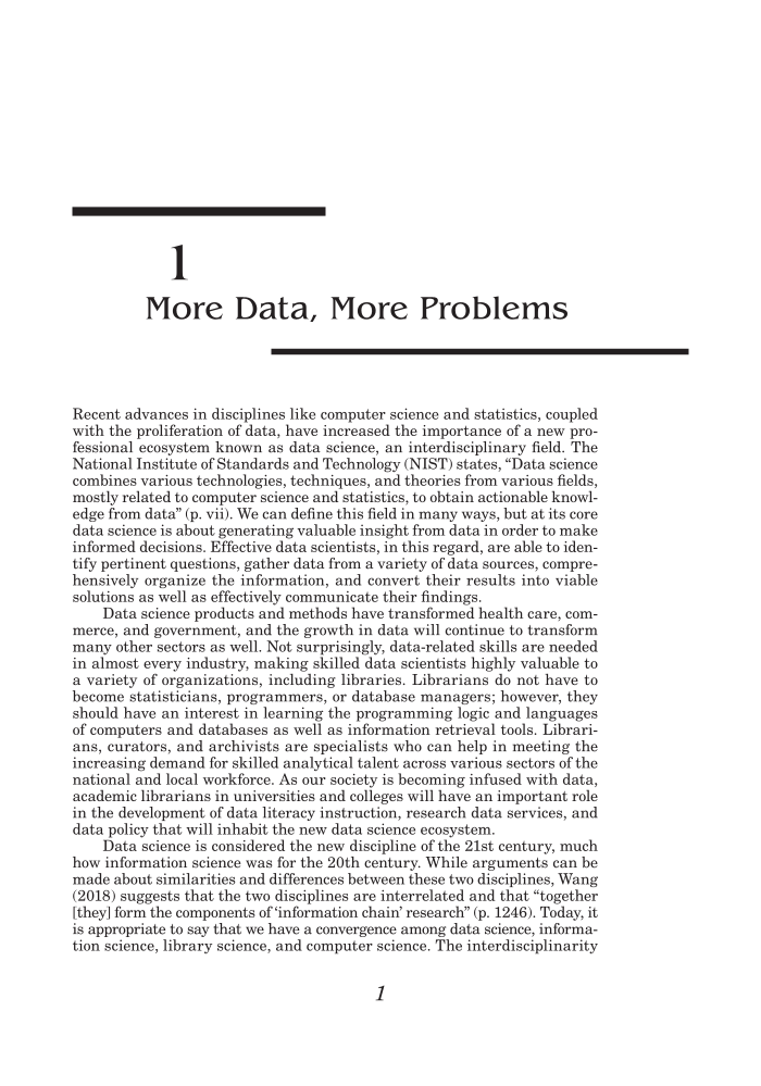 Data Science for Librarians page 1