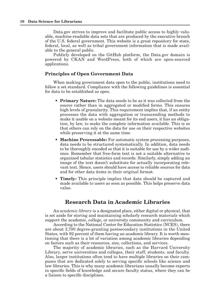 Data Science for Librarians page 10