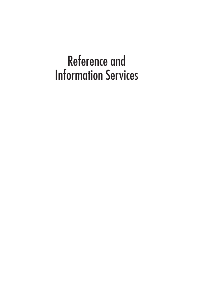 Reference and Information Services: An Introduction, 6th Edition page i