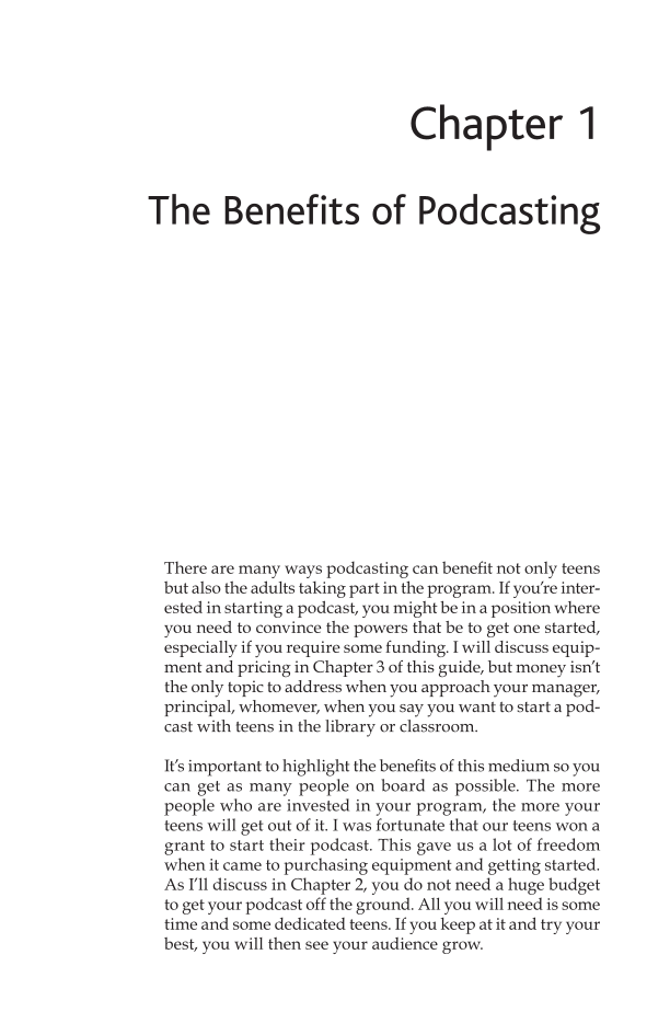 Podcasting with Youth: A Quick Guide for Librarians and Educators page 1
