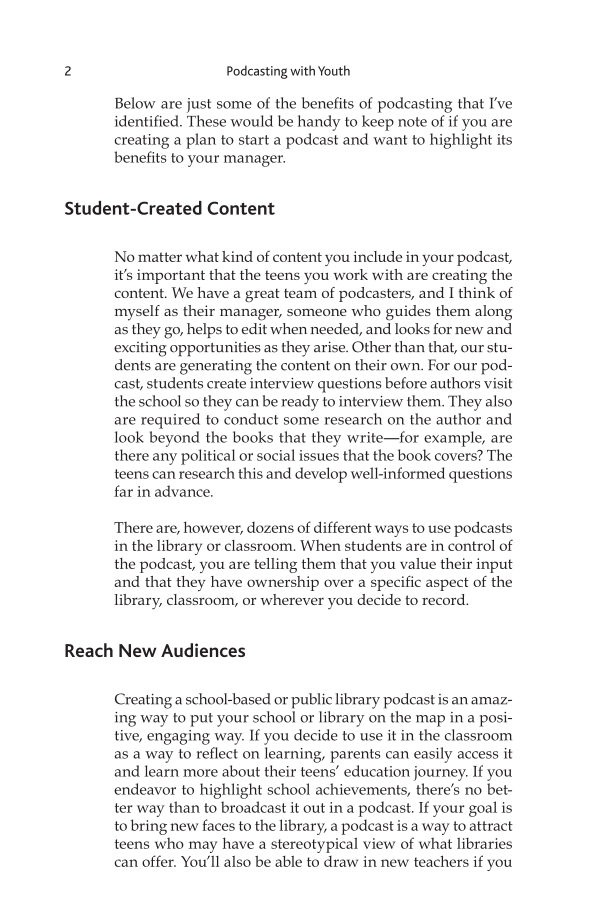 Podcasting with Youth: A Quick Guide for Librarians and Educators page 2