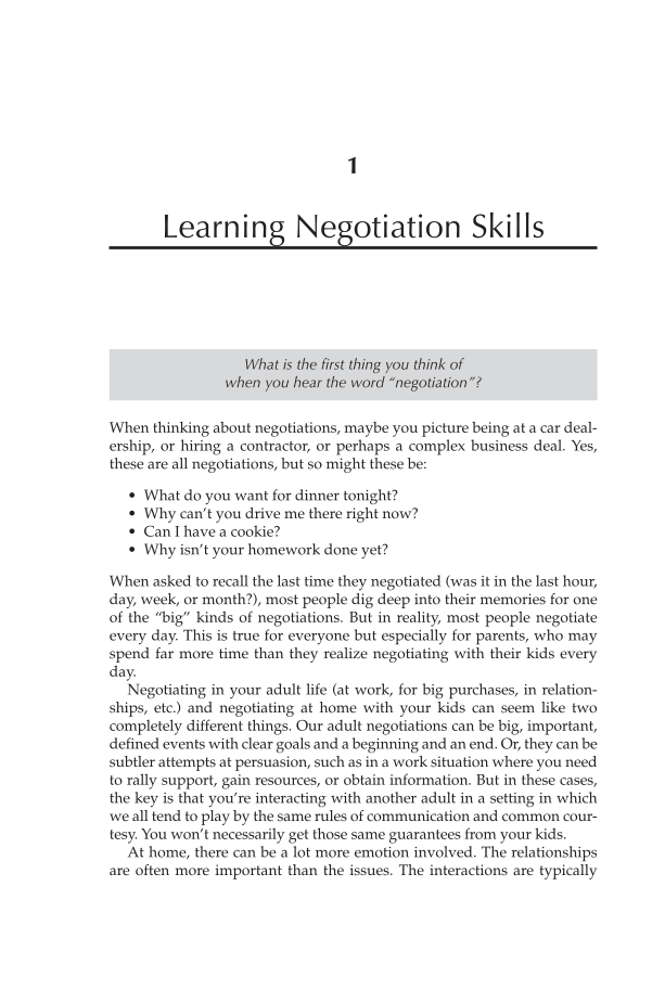 Negotiating at Home: Essential Steps for Reaching Agreement with Your Kids page 3