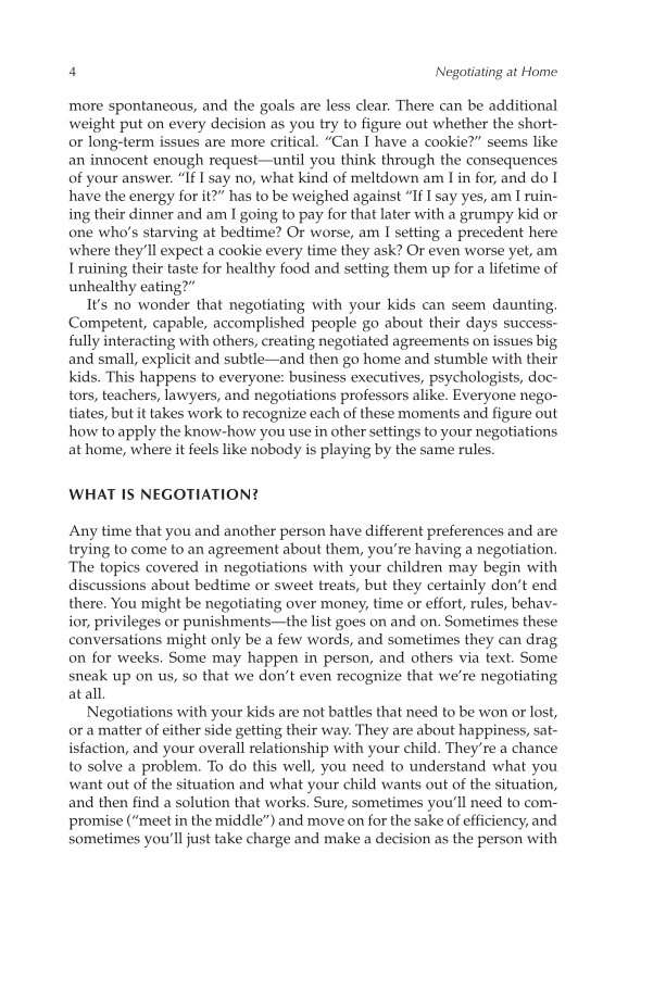 Negotiating at Home: Essential Steps for Reaching Agreement with Your Kids page 4
