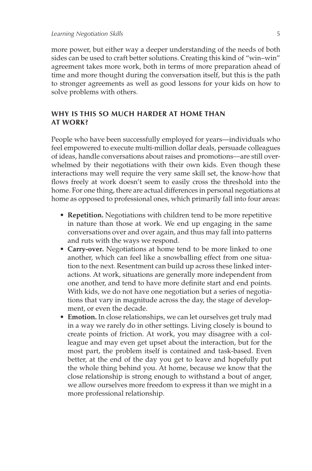 Negotiating at Home: Essential Steps for Reaching Agreement with Your Kids page 5