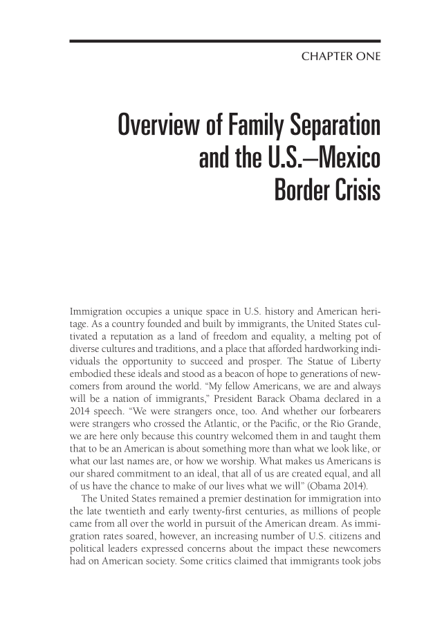 Family Separation and the U.S.-Mexico Border Crisis page 1