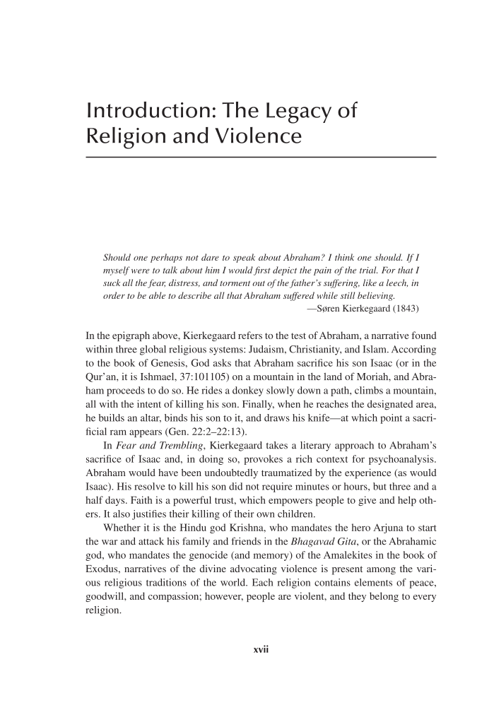 Religious Violence Today: Faith and Conflict in the Modern World [2 volumes] page xvii