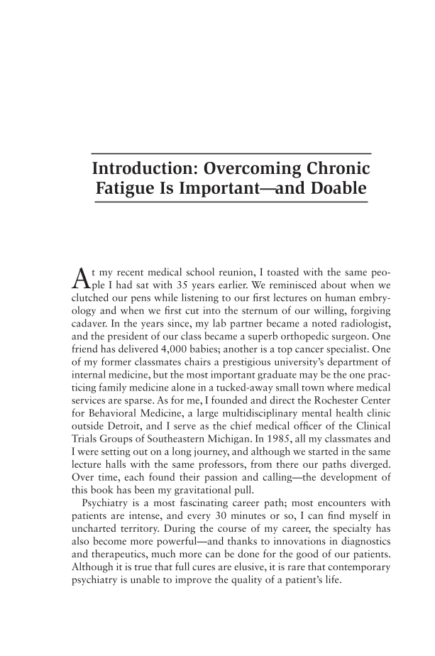 Understanding and Treating Chronic Fatigue: A Practical Guide for Patients, Families, and Practitioners page ix