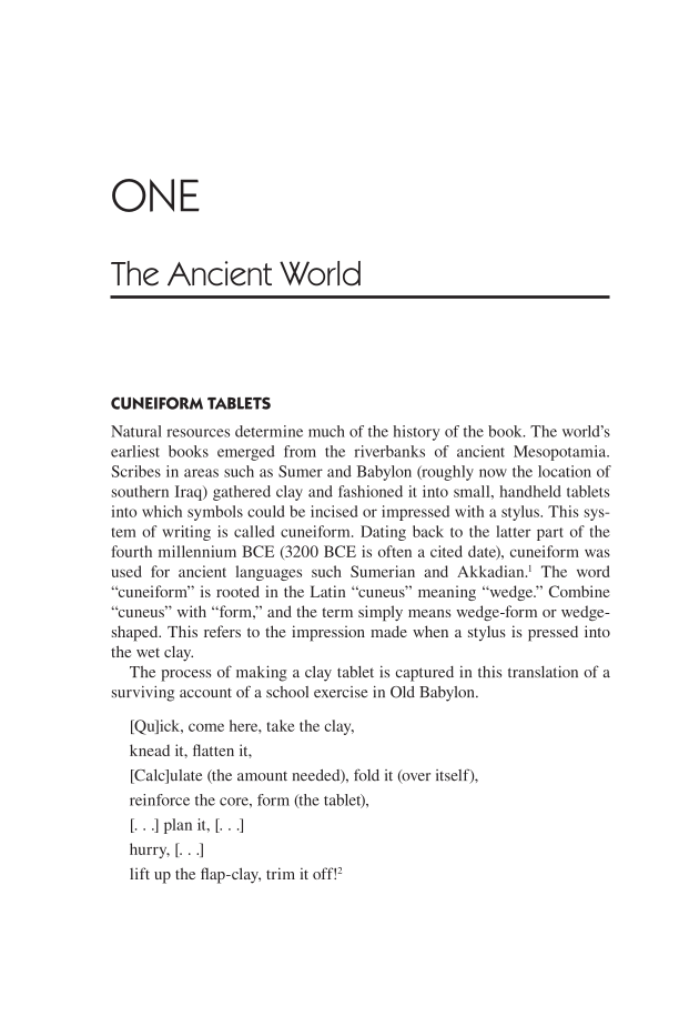 A Brief History of the Book: From Tablet to Tablet page 1