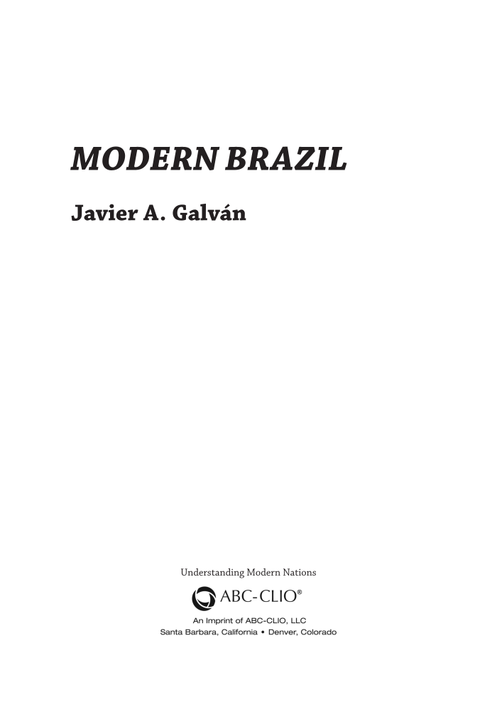 Modern Brazil page iii