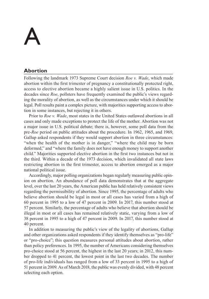 Polling America: An Encyclopedia of Public Opinion, 2nd Edition [2 volumes] page 1