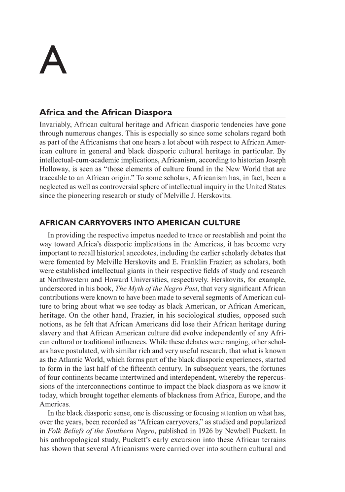 African American Culture: An Encyclopedia of People, Traditions, and Customs [3 volumes] page 1