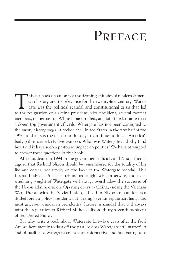 The Watergate Crisis: A Reference Guide, 2nd Edition page xv