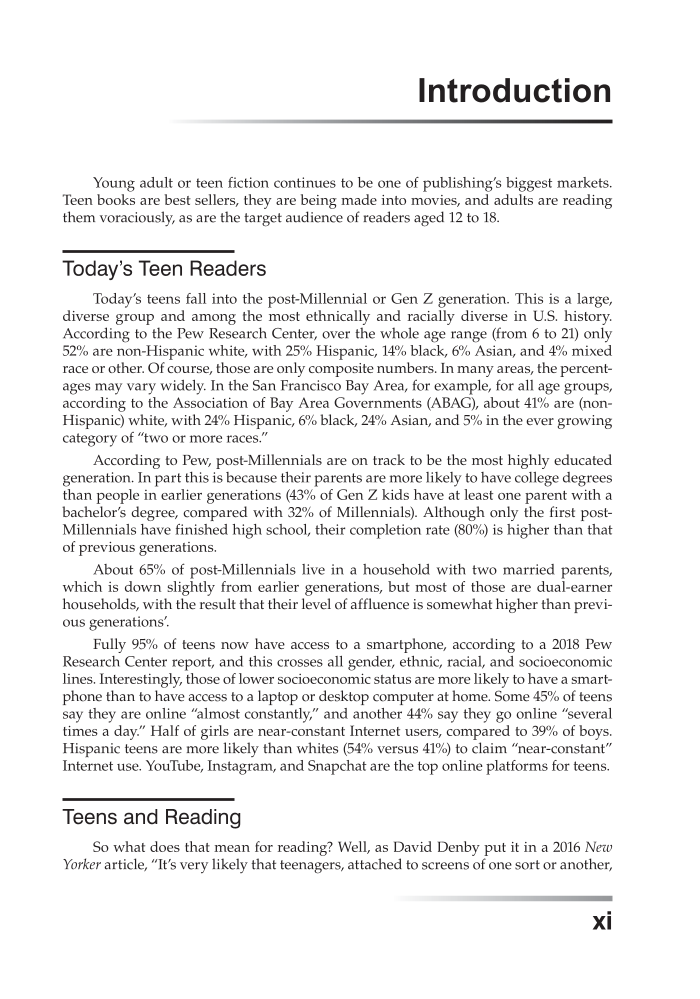 Teen Genreflecting: A Readers' Advisory and Collection Development Guide, 4th Edition page xi
