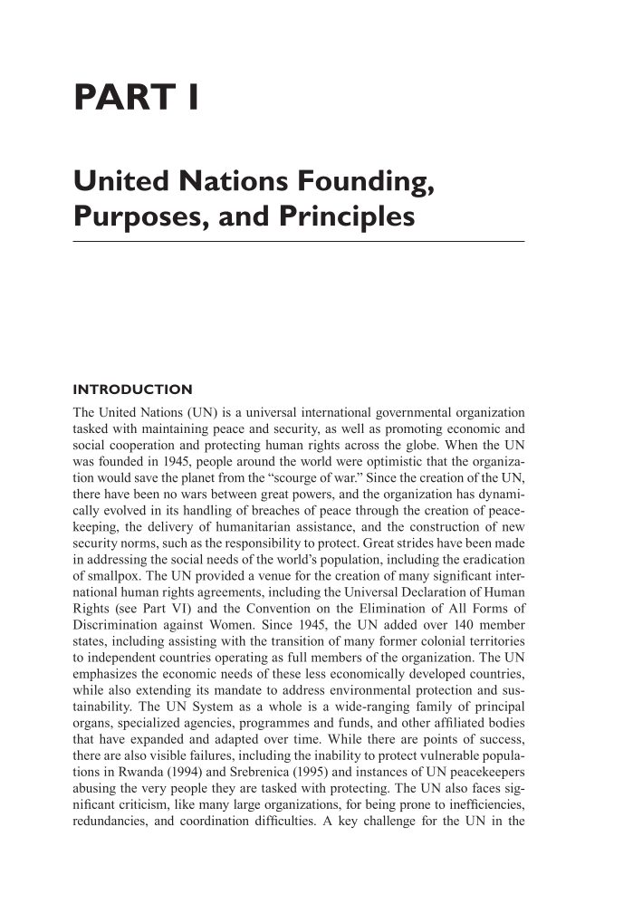 The United Nations: 75 Years of Promoting Peace, Human Rights, and Development page 1