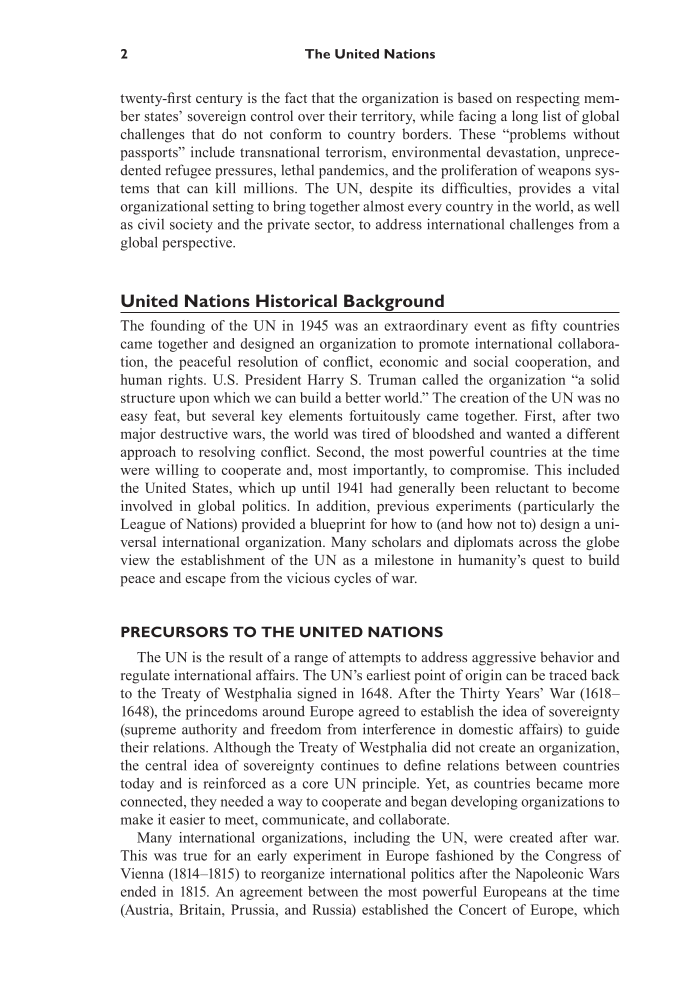The United Nations: 75 Years of Promoting Peace, Human Rights, and Development page 2