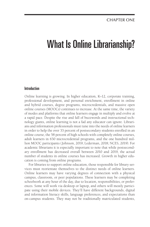 Libraries Supporting Online Learning: Practical Strategies and Best Practices page 3