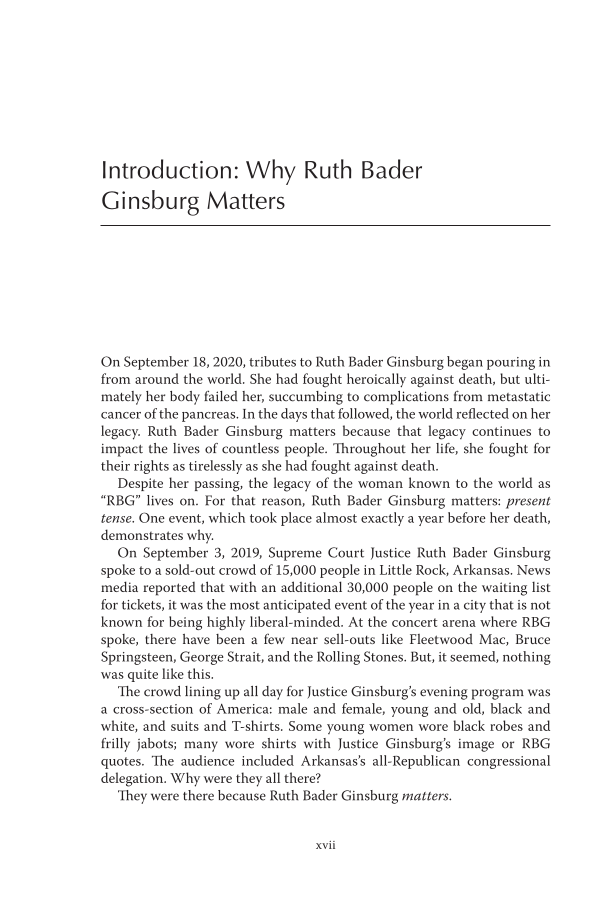 Ruth Bader Ginsburg: A Life in American History page xvii