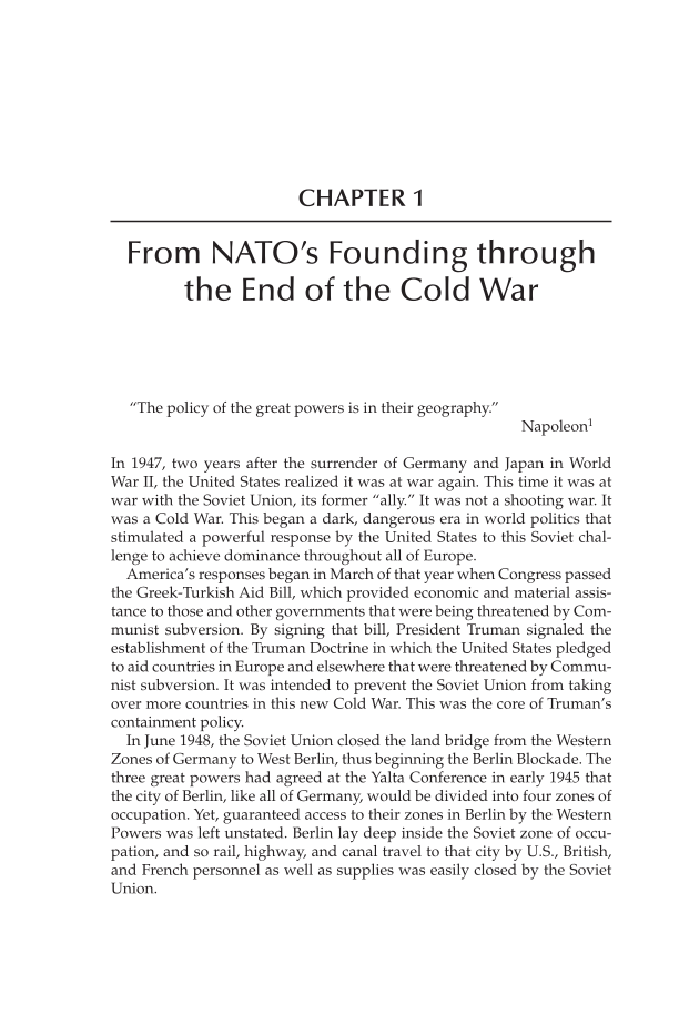 NATO Reconsidered: Is the Atlantic Alliance Still in America's Interest? page 1