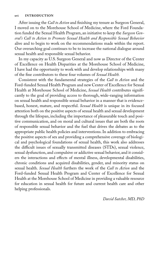 Sexual Health [4 volumes] page Vol1:xvi