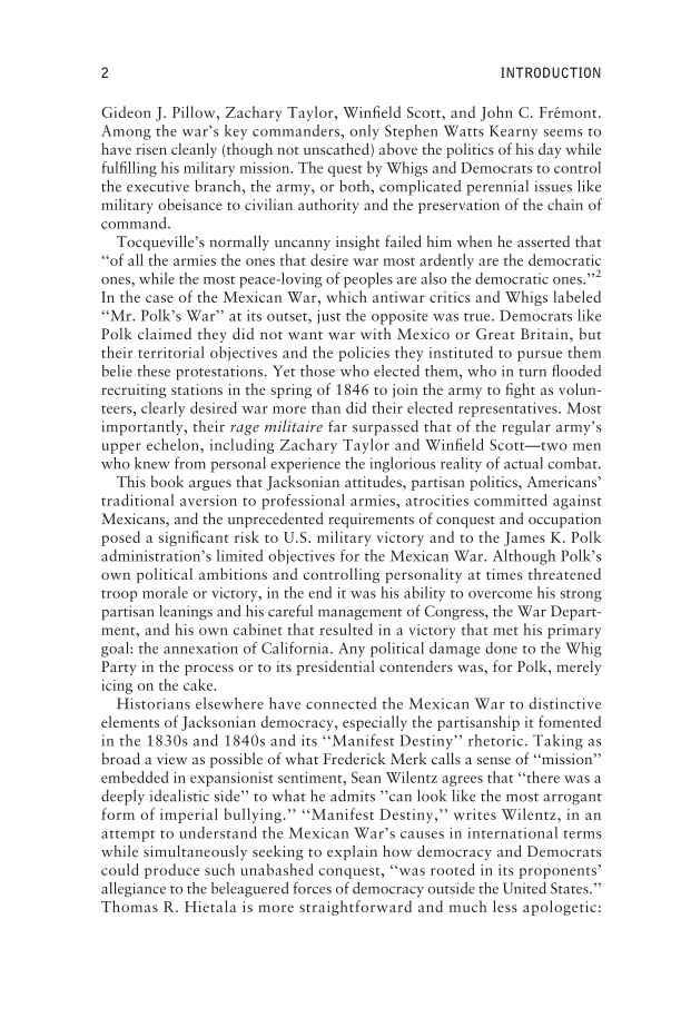 Manifest Ambition: James K. Polk and Civil-Military Relations during the Mexican War page 15