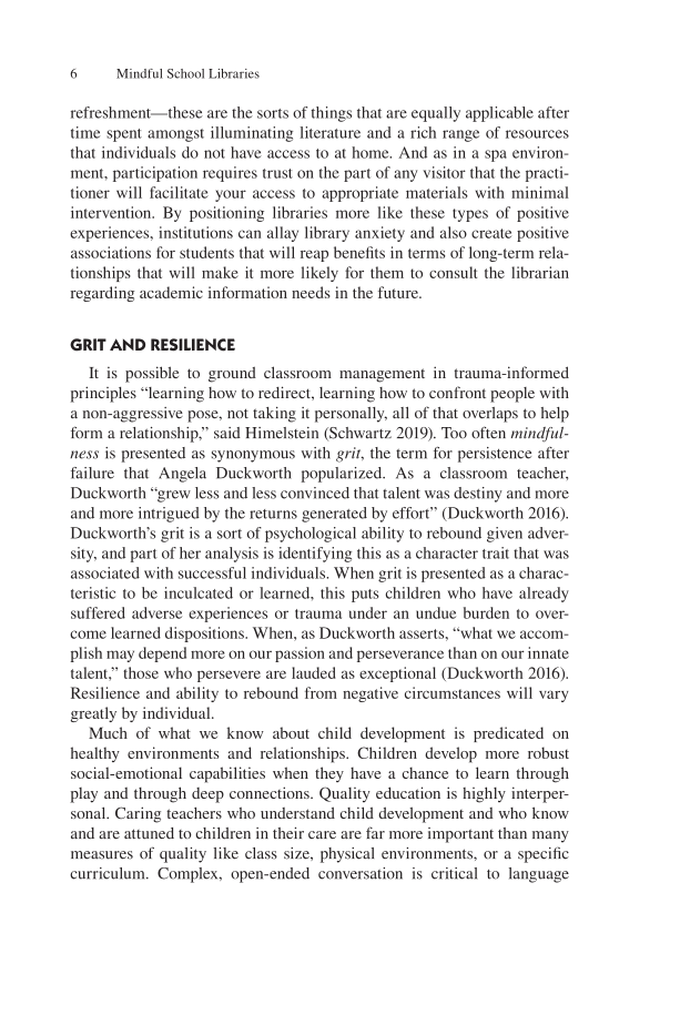 Mindful School Libraries: Creating and Sustaining Nurturing Spaces and Programs page 6