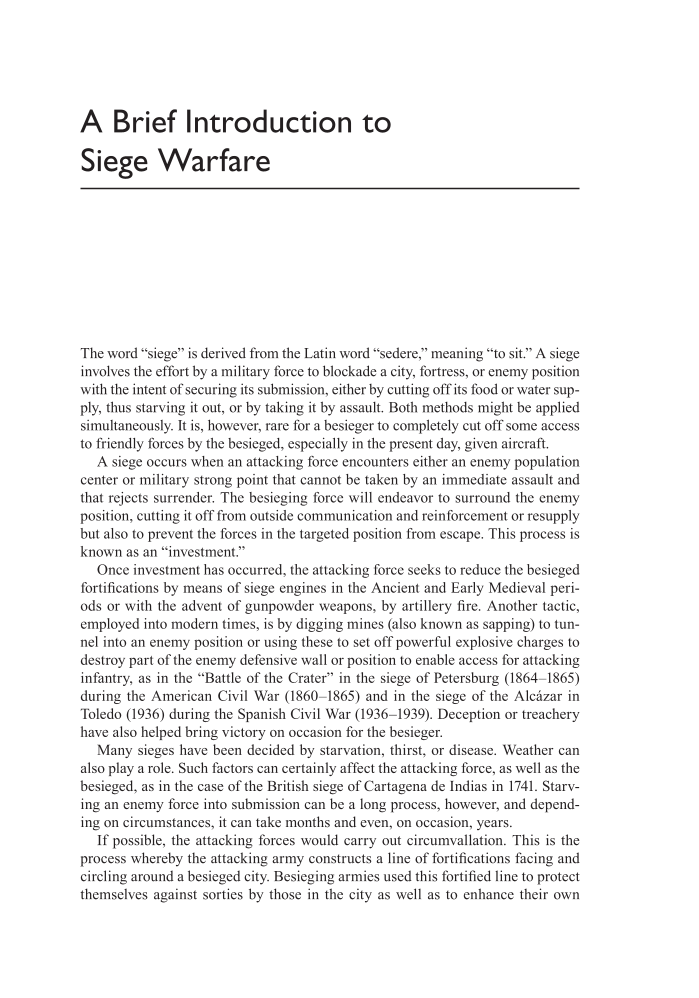 Great Sieges in World History: From Ancient Times to the 21st Century page xv