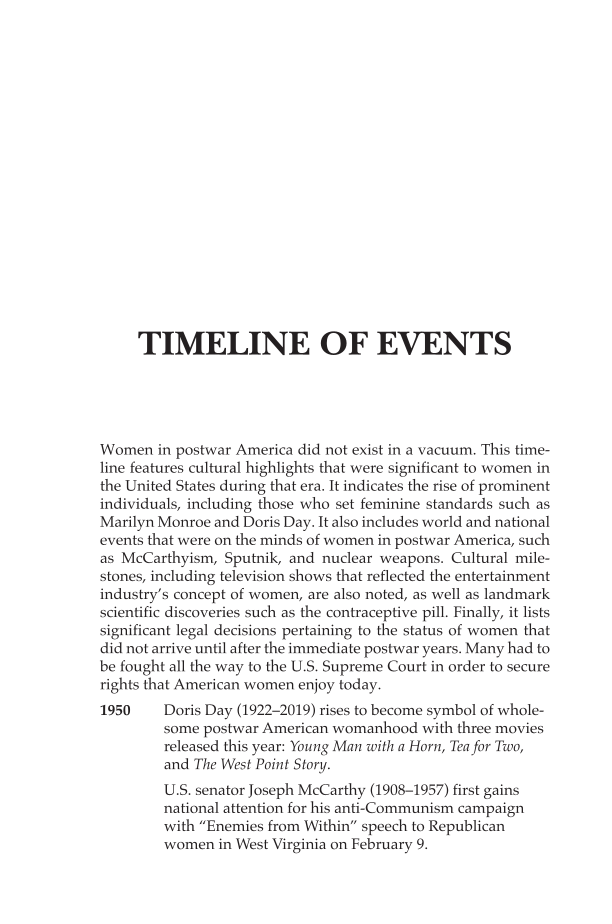 Daily Life of Women in Postwar America page xxiii