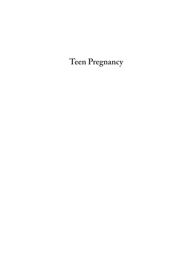 Teen Pregnancy: Your Questions Answered page i