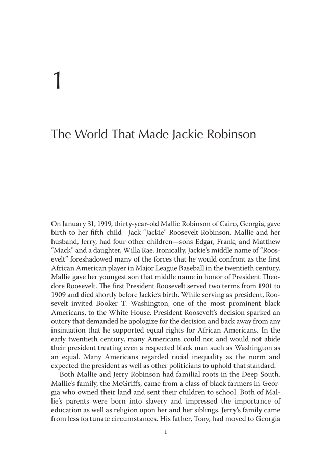 Jackie Robinson: A Life in American History page 1