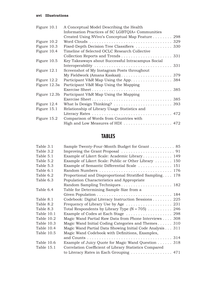 Research Methods in Library and Information Science, 7th Edition page xvi