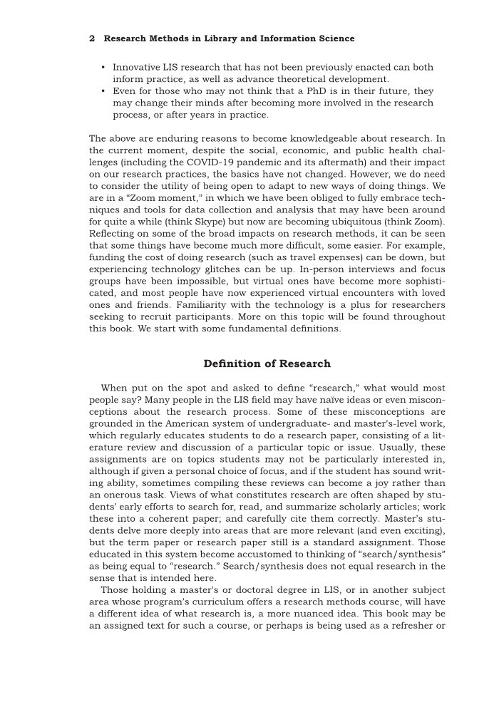 Research Methods in Library and Information Science, 7th Edition page 2