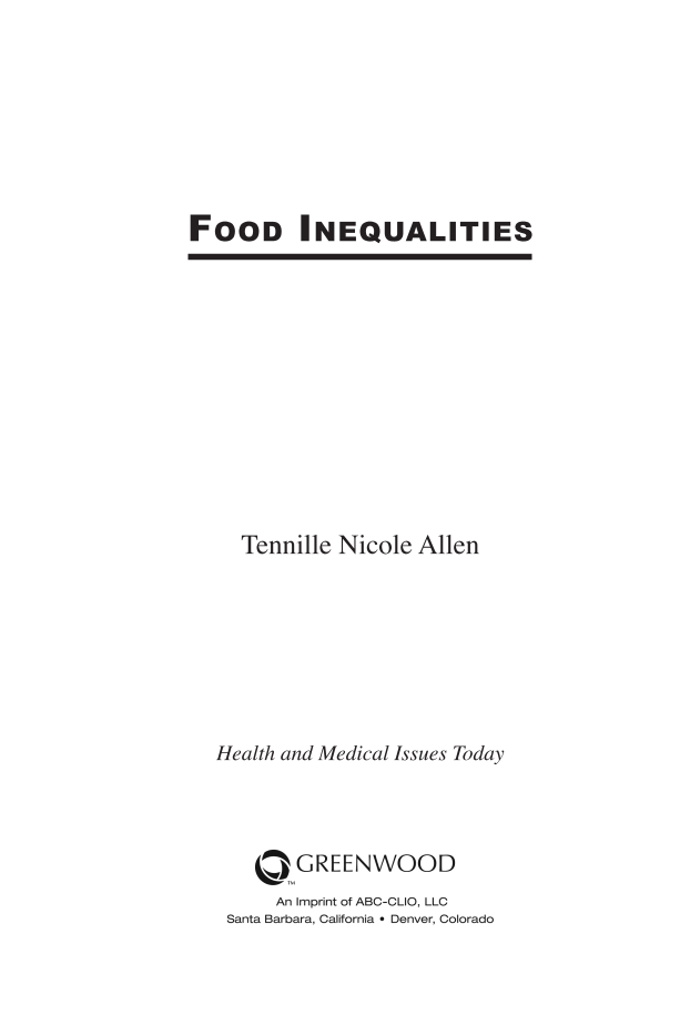 Food Inequalities page iii