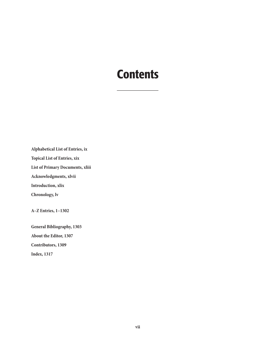 Twentieth-Century and Contemporary American Literature in Context [4 volumes] page vii