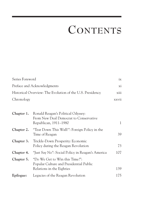 The Reagan Revolution and the Rise of the New Right: A Reference Guide page v