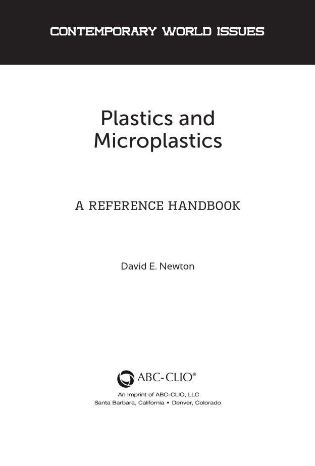Plastics and Microplastics: A Reference Handbook page v