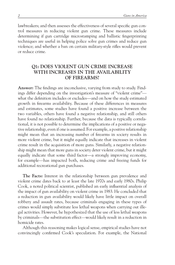 Guns in America: Examining the Facts page 2