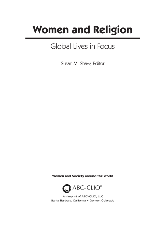 Women and Religion: Global Lives in Focus page iii