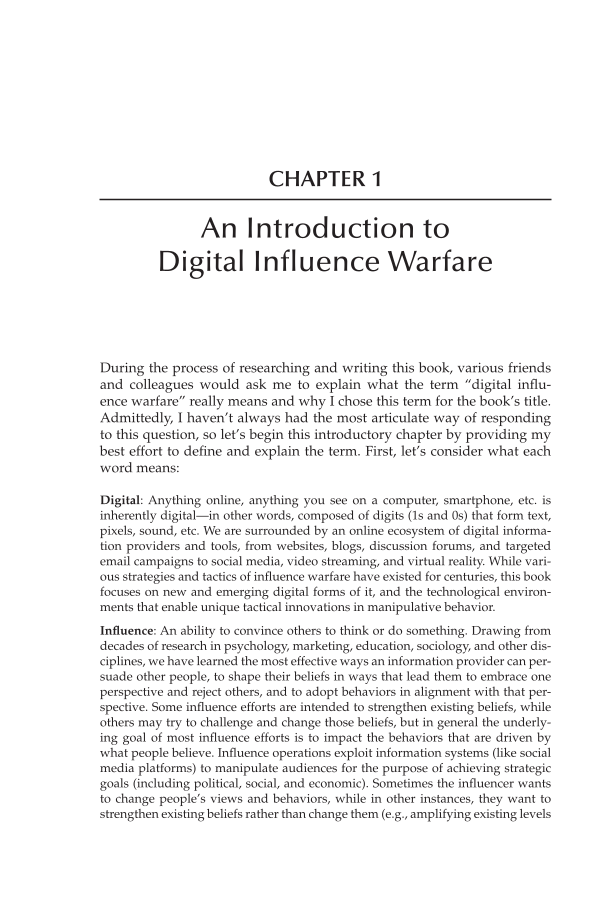 Digital Influence Warfare in the Age of Social Media page 1