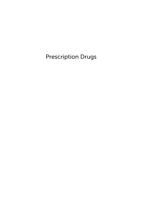 Prescription Drugs: A Reference Handbook page i