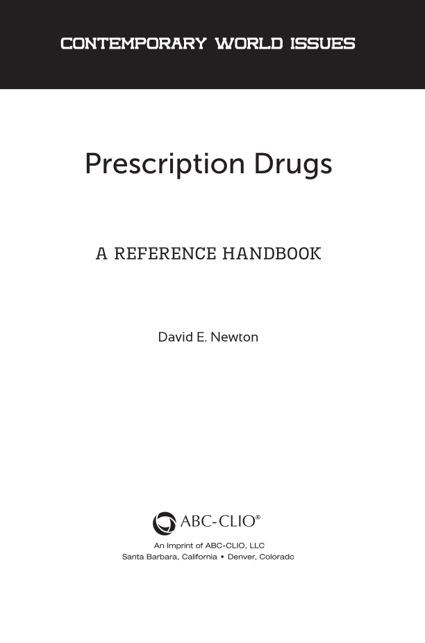 Prescription Drugs: A Reference Handbook page v