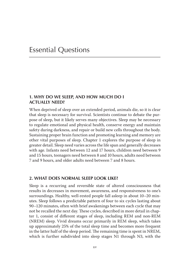 What You Need to Know about Sleep Disorders page xv